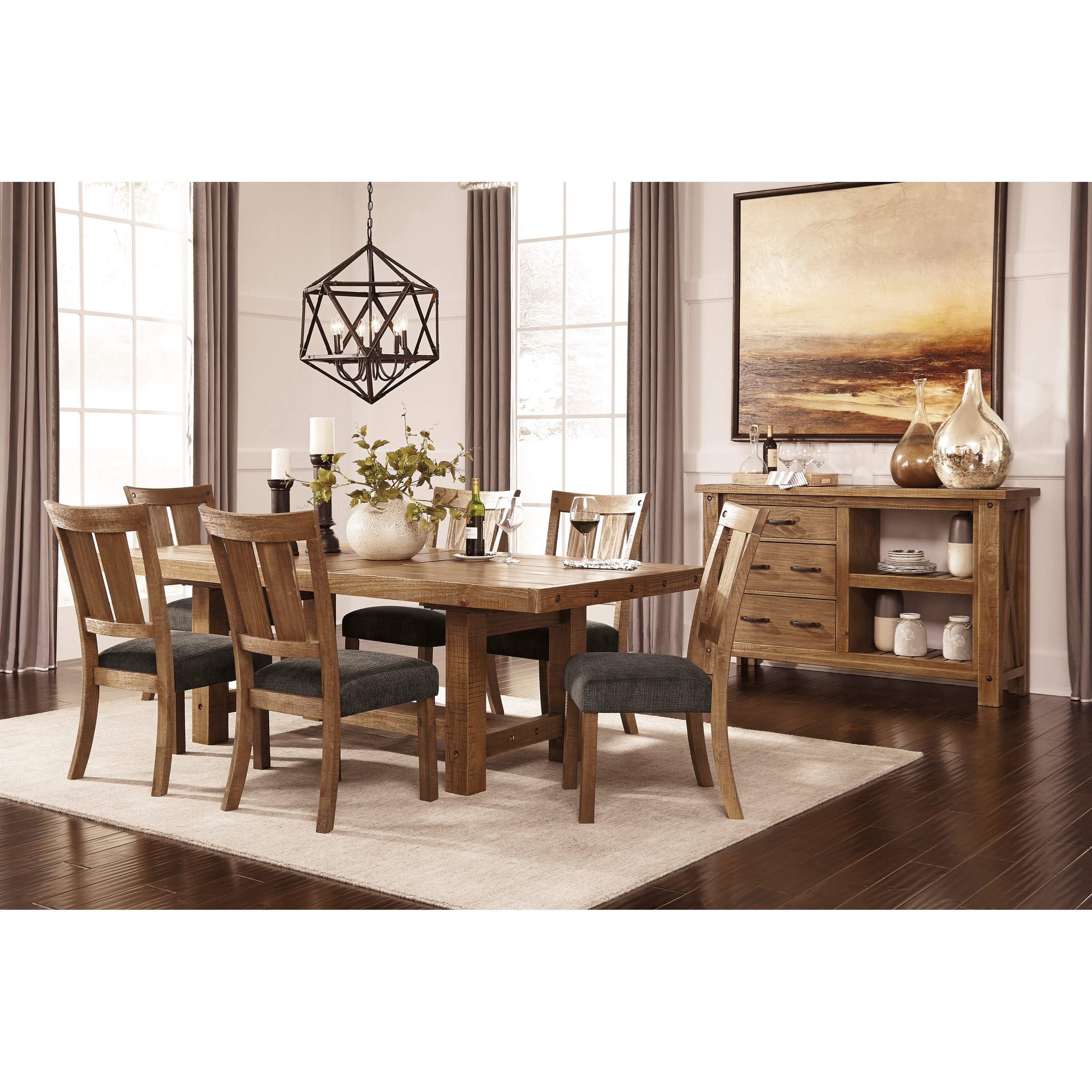 Signature Design by Ashley Tamilo Rectangle Dining Room Table with Leaf